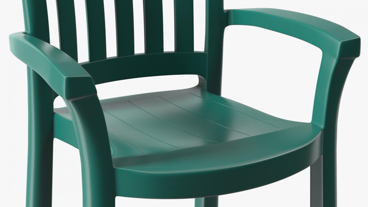 Plastic Armchair Green 3D