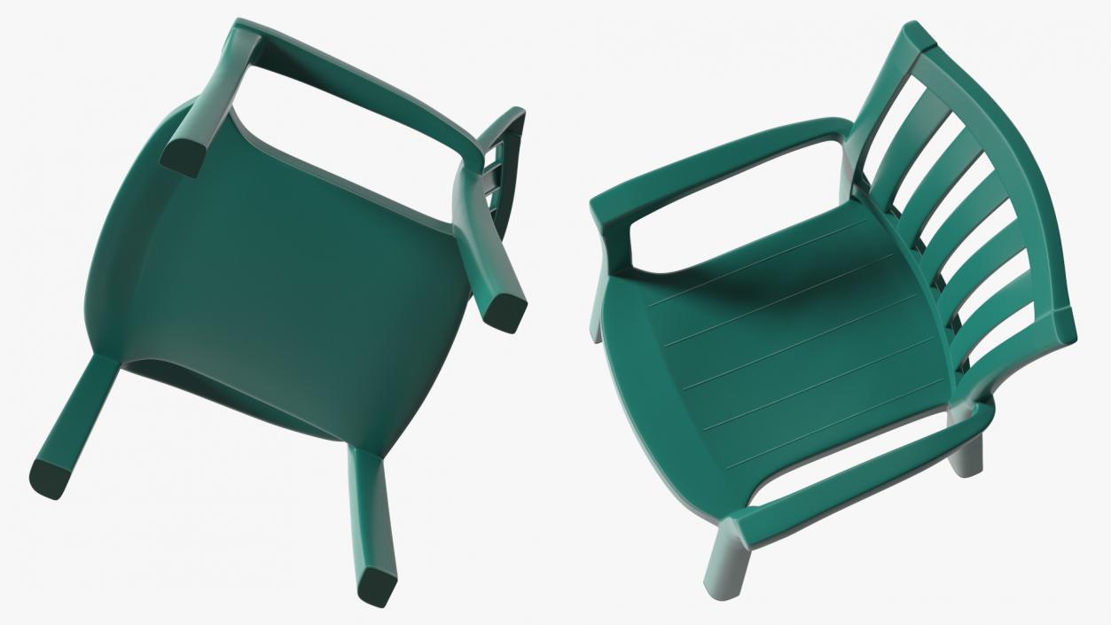 Plastic Armchair Green 3D