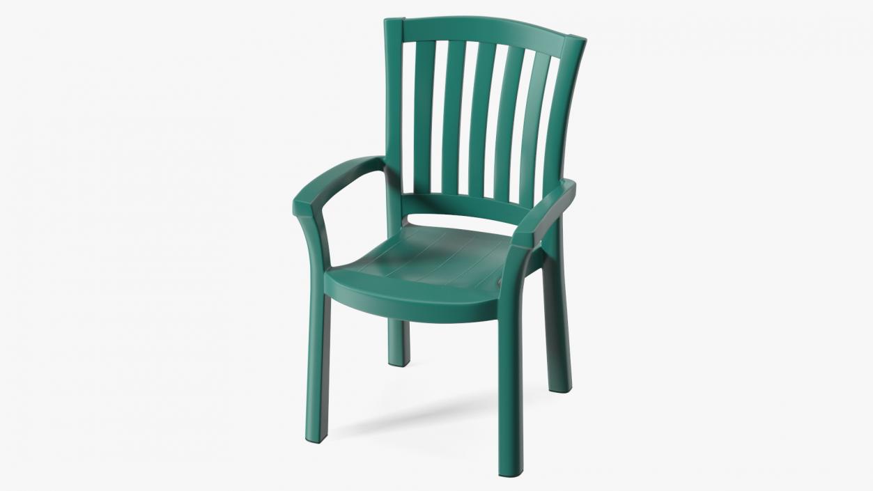 Plastic Armchair Green 3D