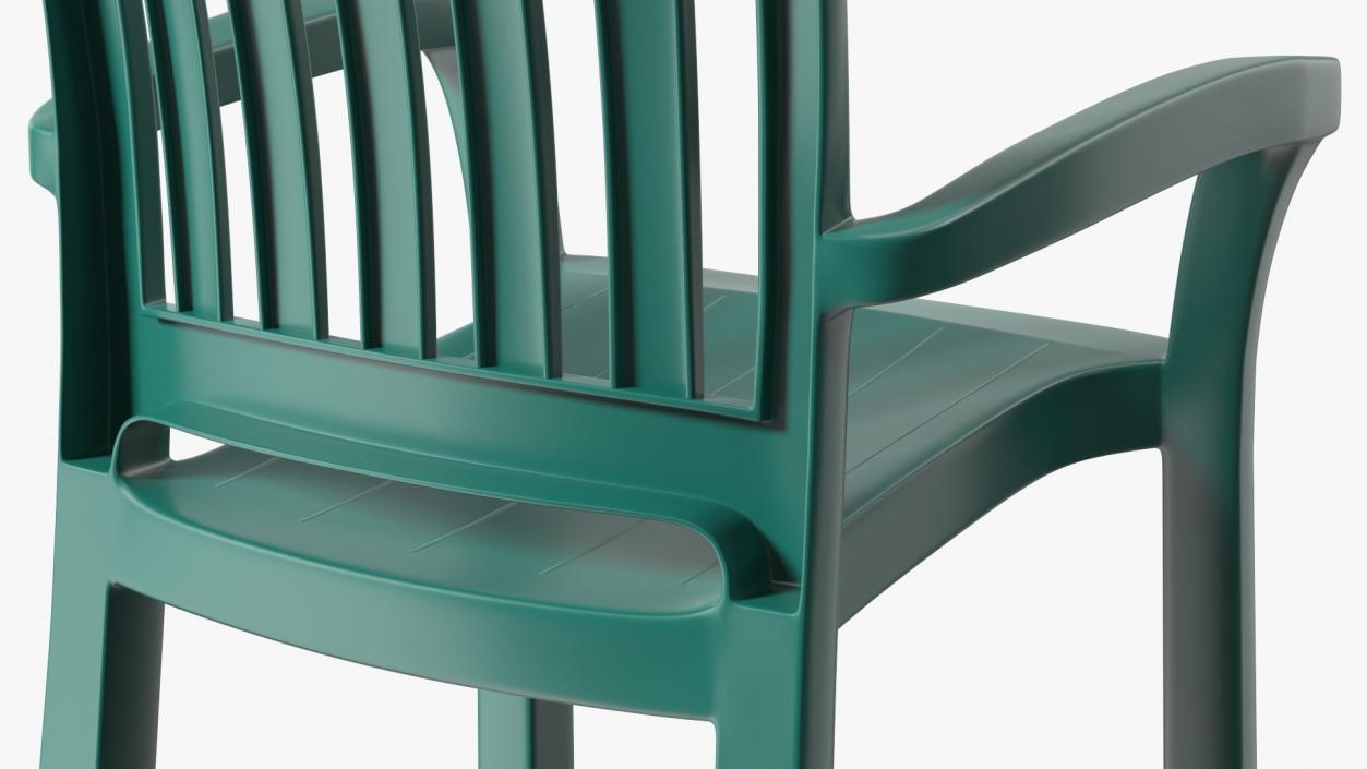 Plastic Armchair Green 3D