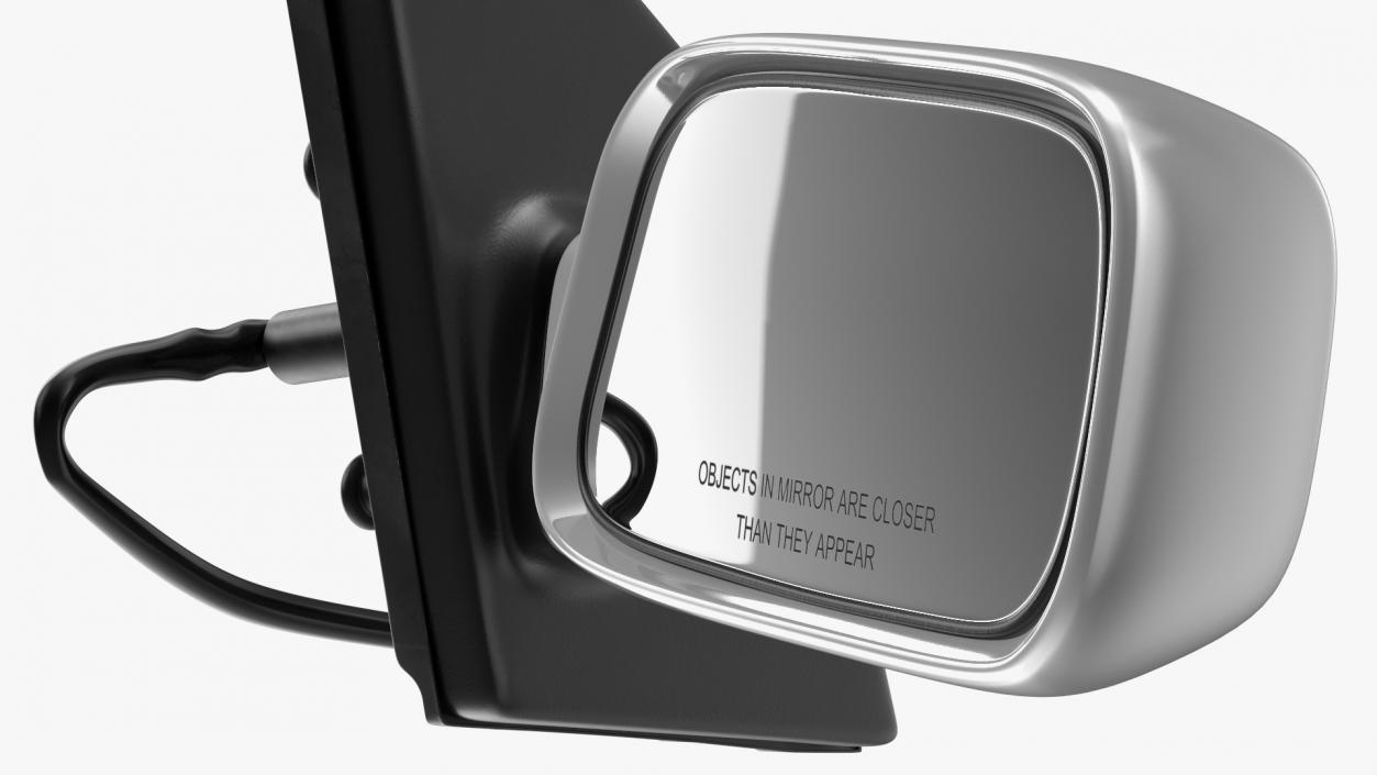 Passenger Side Car Mirror Silver 3D