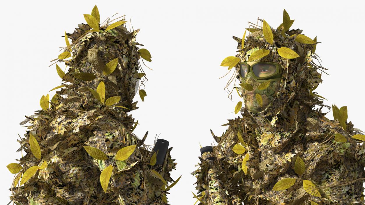 3D model Soldier in Jungle Ghillie Suit