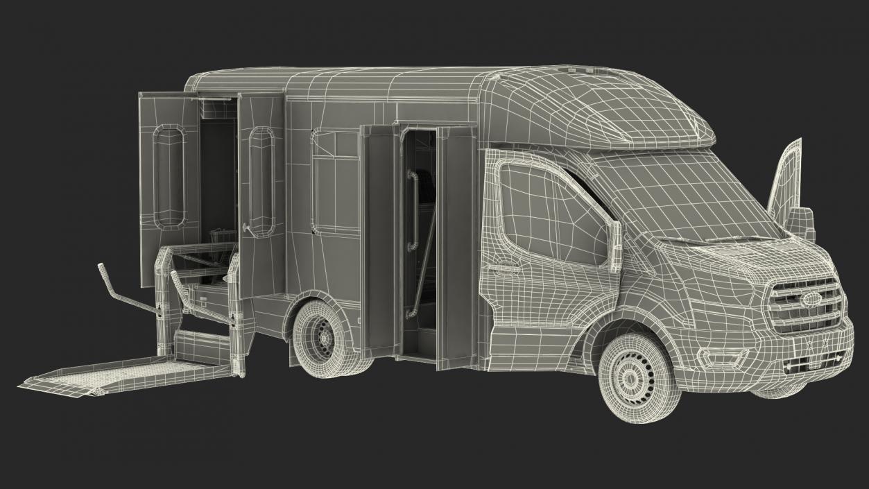 3D model Ford Starlite Transit Shuttle Bus 2020 Rigged