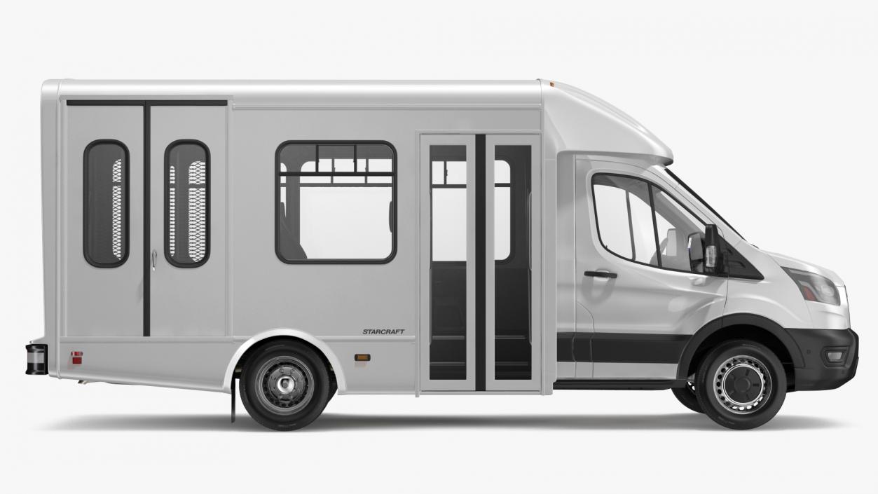 3D model Ford Starlite Transit Shuttle Bus 2020 Rigged