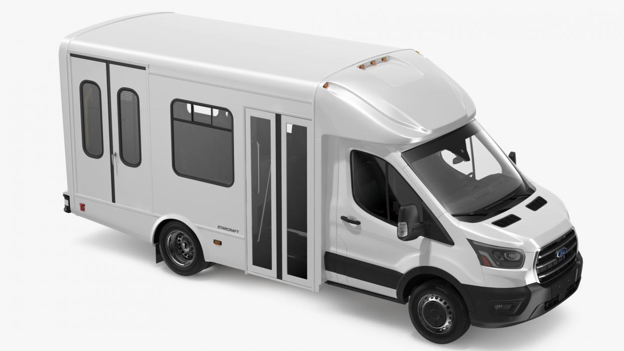 3D model Ford Starlite Transit Shuttle Bus 2020 Rigged