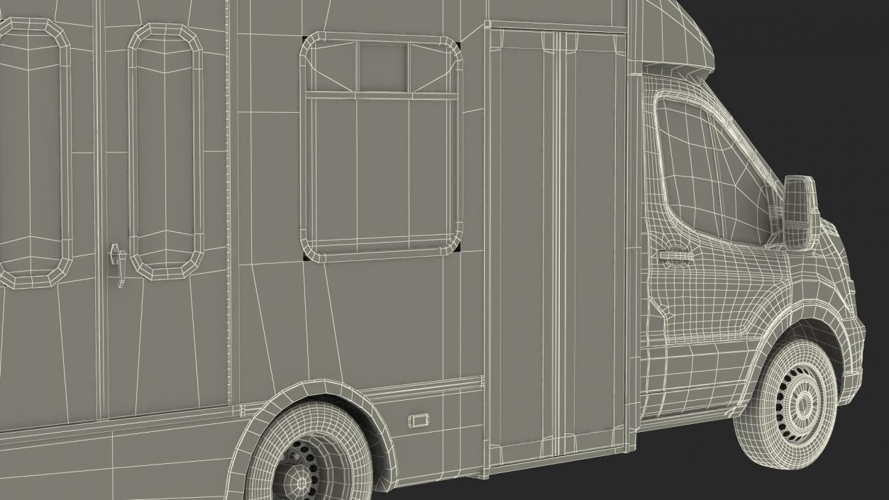 3D model Ford Starlite Transit Shuttle Bus 2020 Rigged