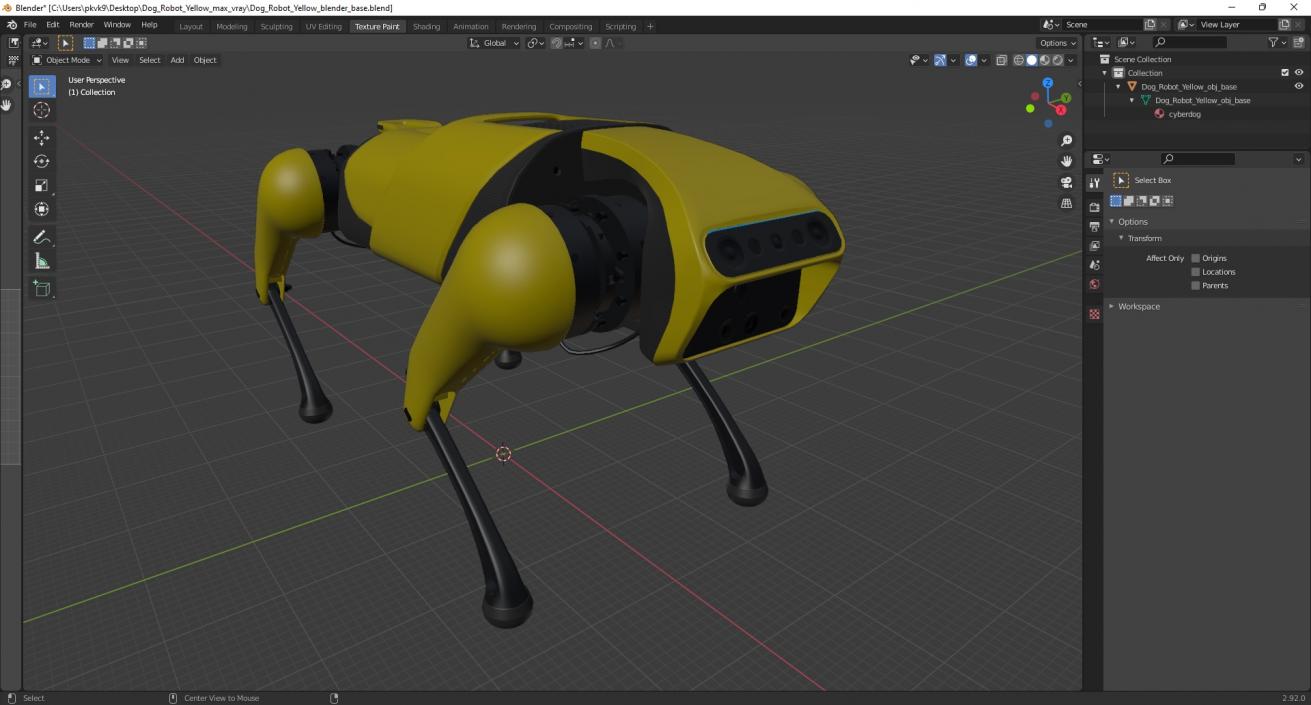 3D Dog Robot Yellow