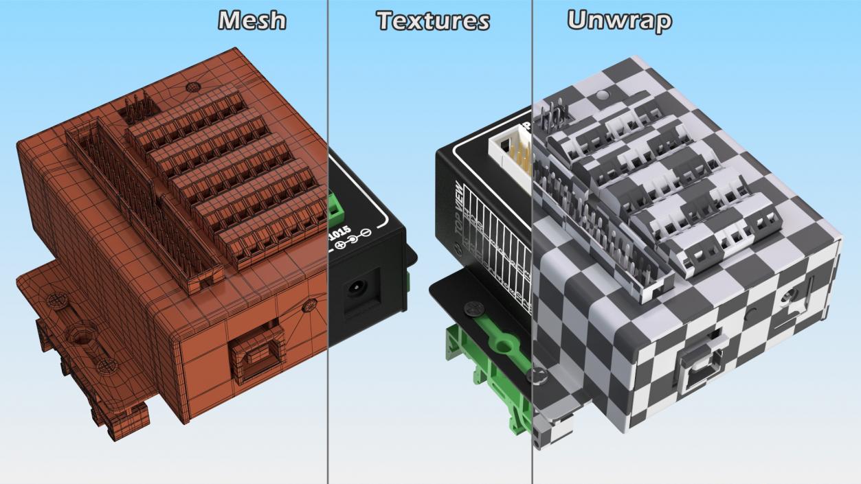 UNO Screw Terminal Block 3D model