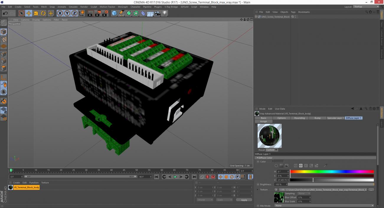 UNO Screw Terminal Block 3D model