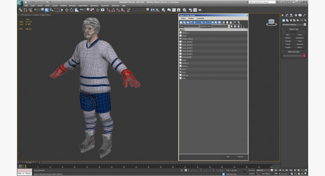 3D Hockey Player Generic 3 model