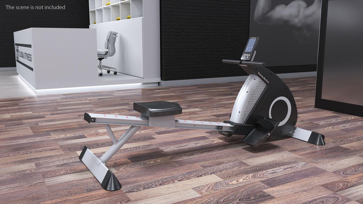 3D Magnetic Rowing Machine model