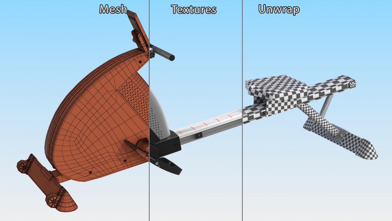 3D Magnetic Rowing Machine model