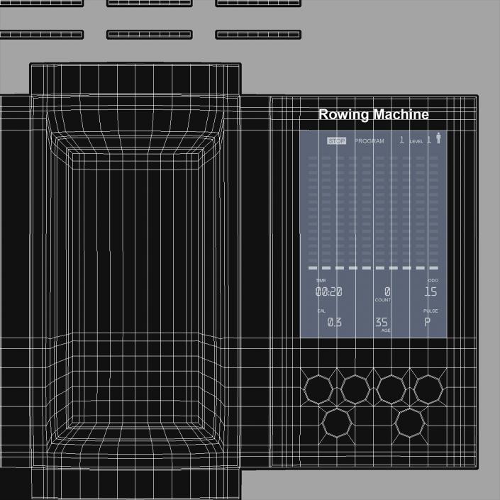 3D Magnetic Rowing Machine model