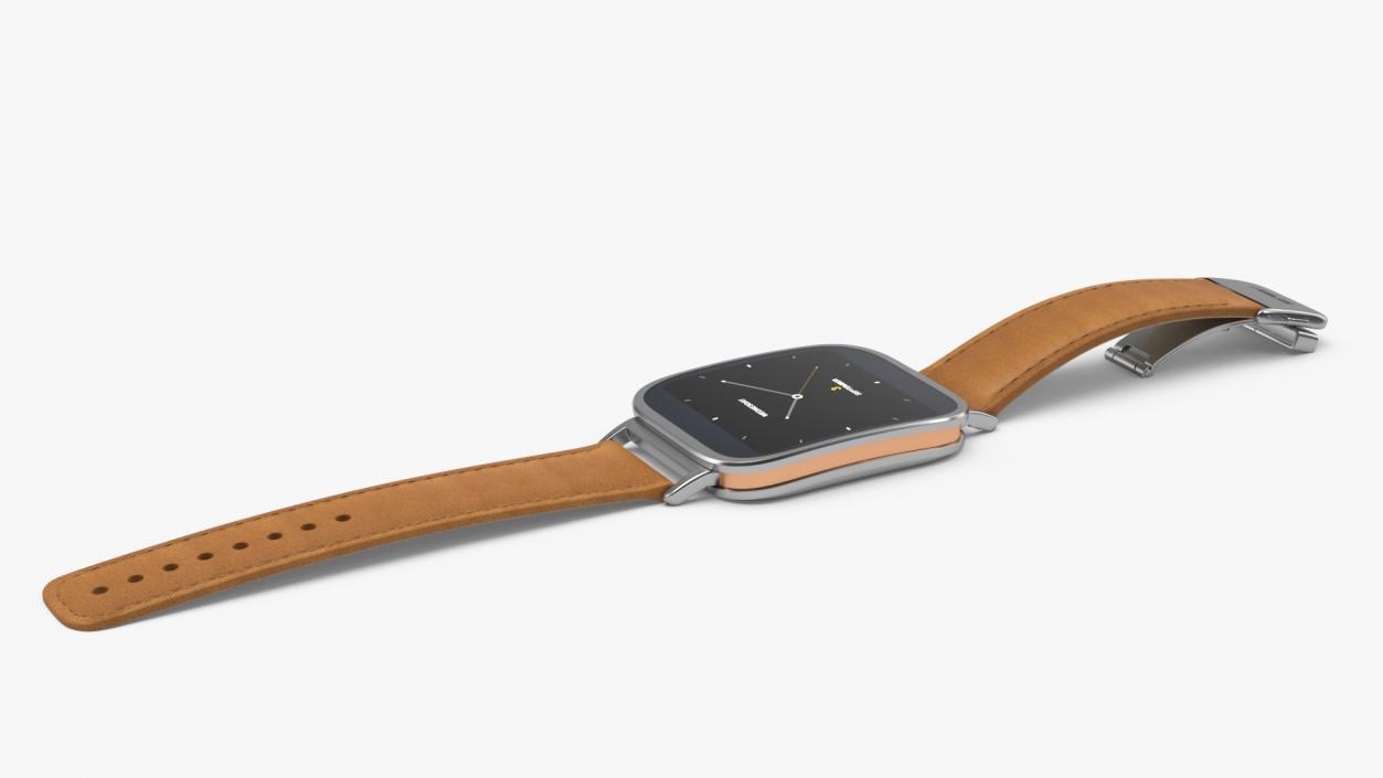 Smartwatch ASUS with Leather Strap 3D model