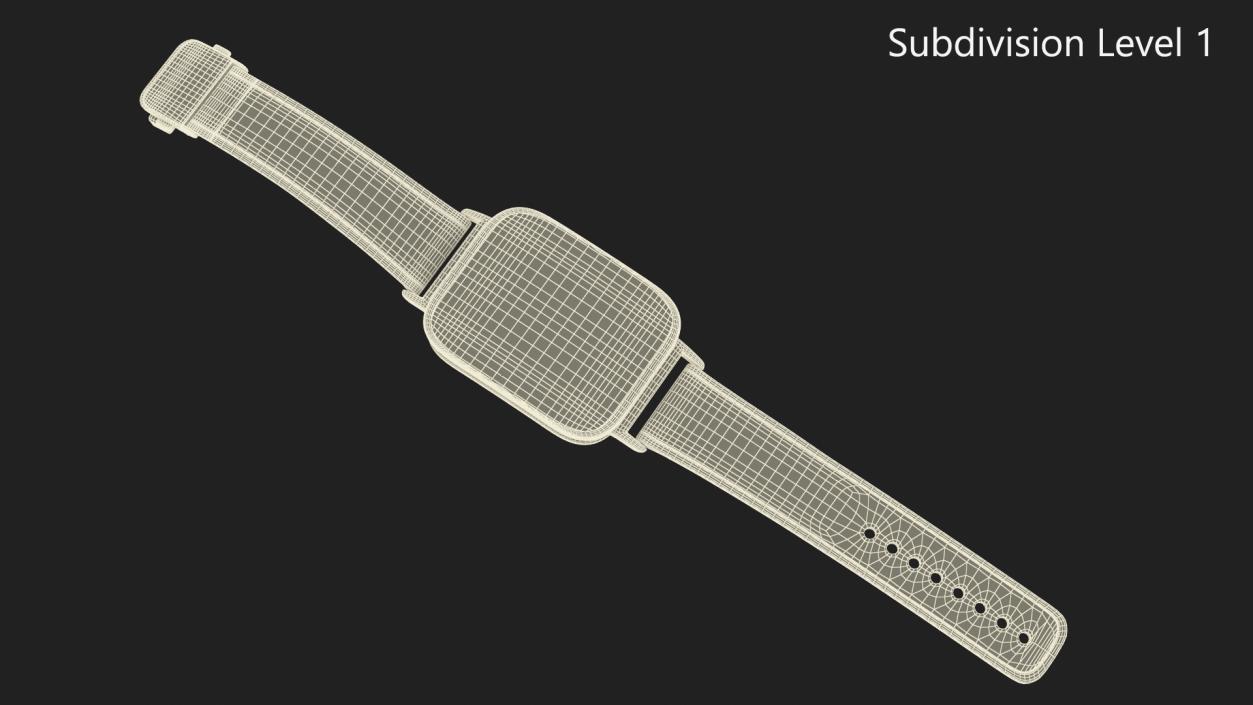 Smartwatch ASUS with Leather Strap 3D model