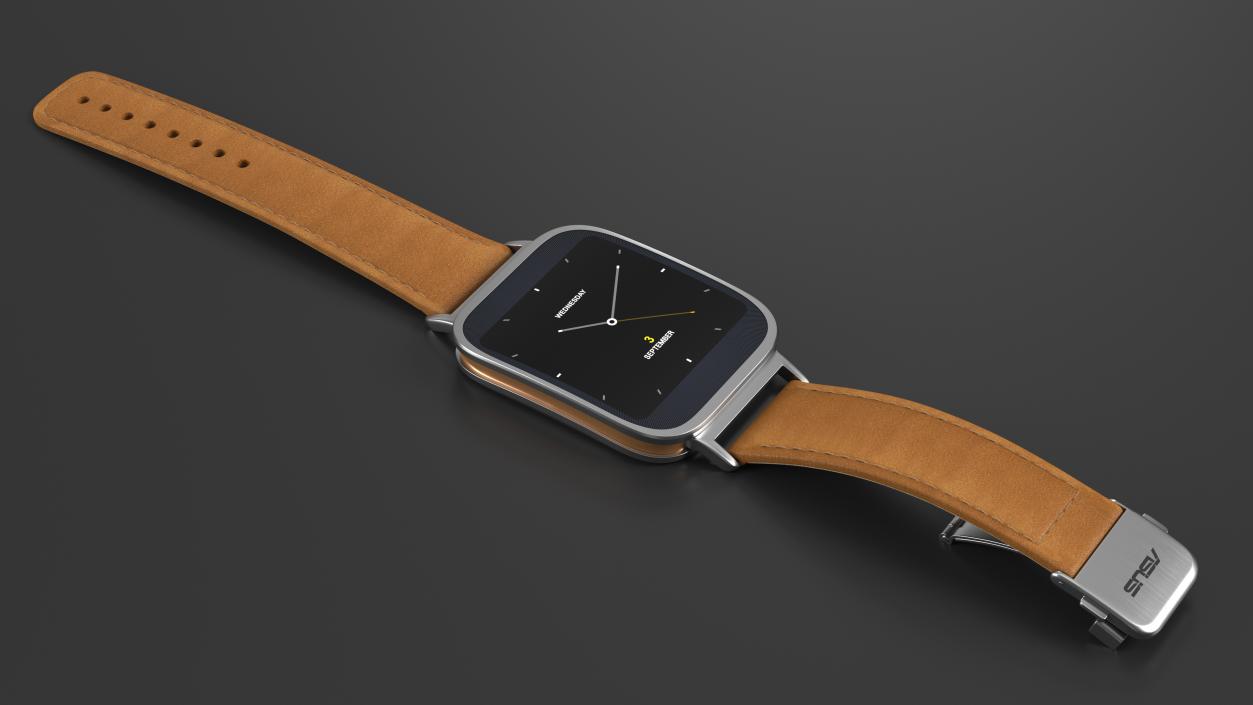 Smartwatch ASUS with Leather Strap 3D model