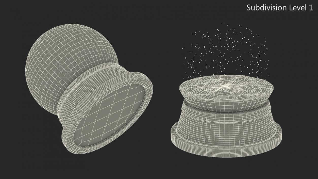 Empty Snow Globe Snowing 3D model