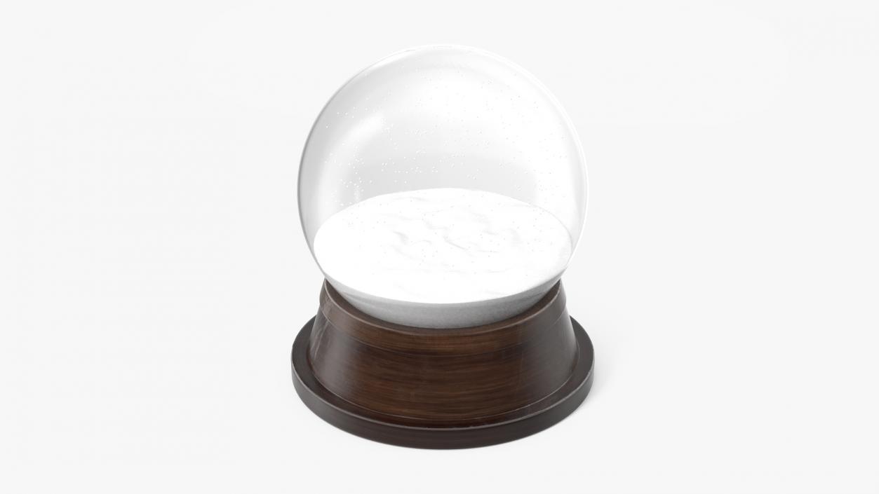 Empty Snow Globe Snowing 3D model