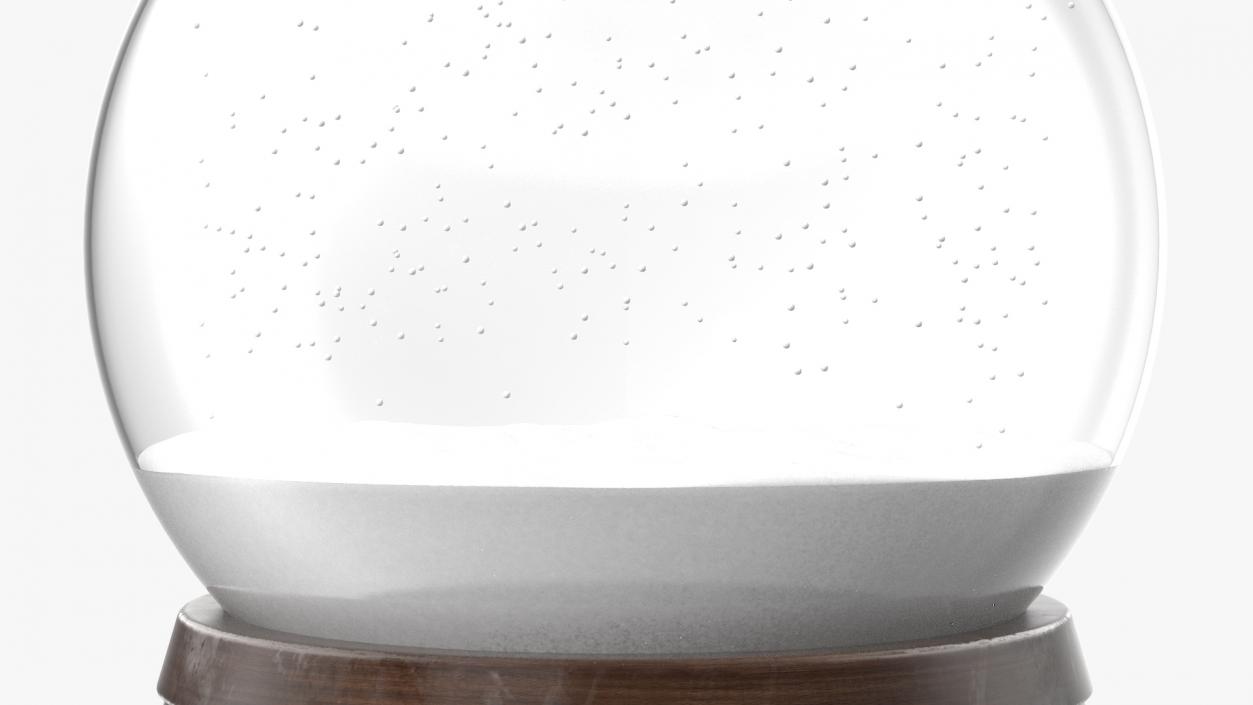 Empty Snow Globe Snowing 3D model