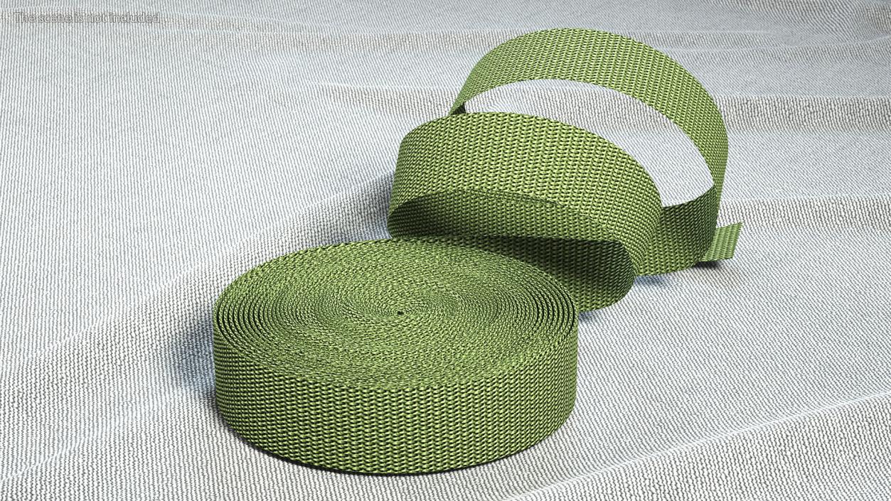 3D model Heavy Duty Webbing Belt Strap Green