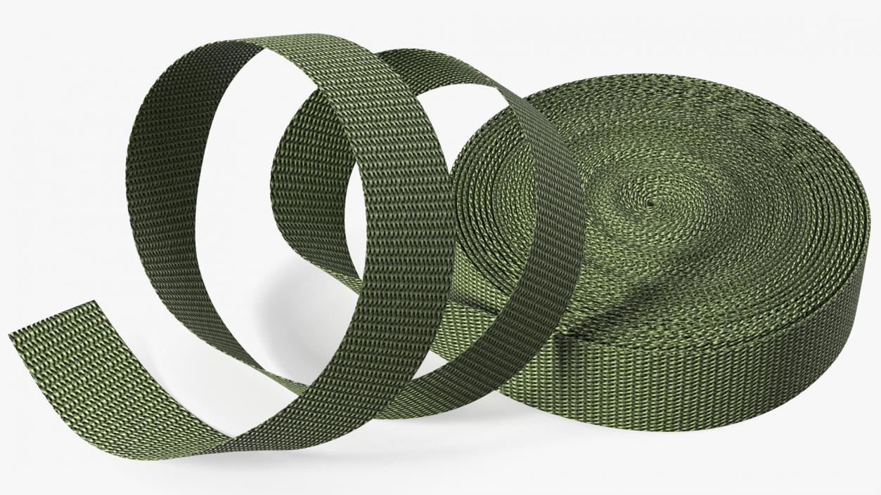 3D model Heavy Duty Webbing Belt Strap Green