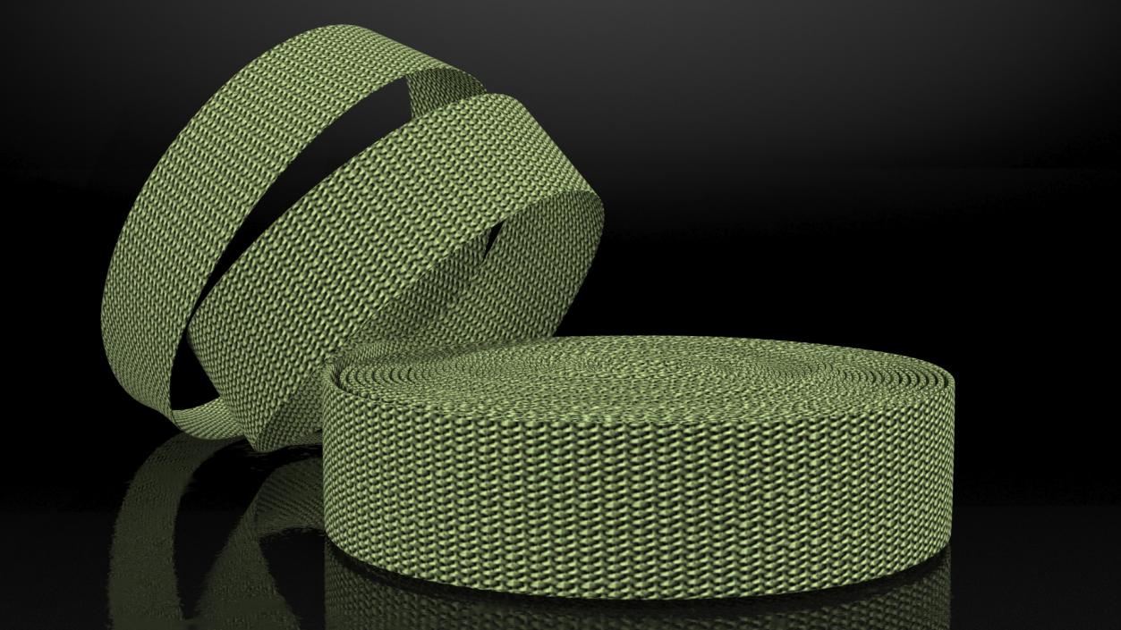 3D model Heavy Duty Webbing Belt Strap Green