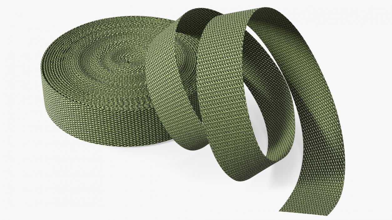 3D model Heavy Duty Webbing Belt Strap Green