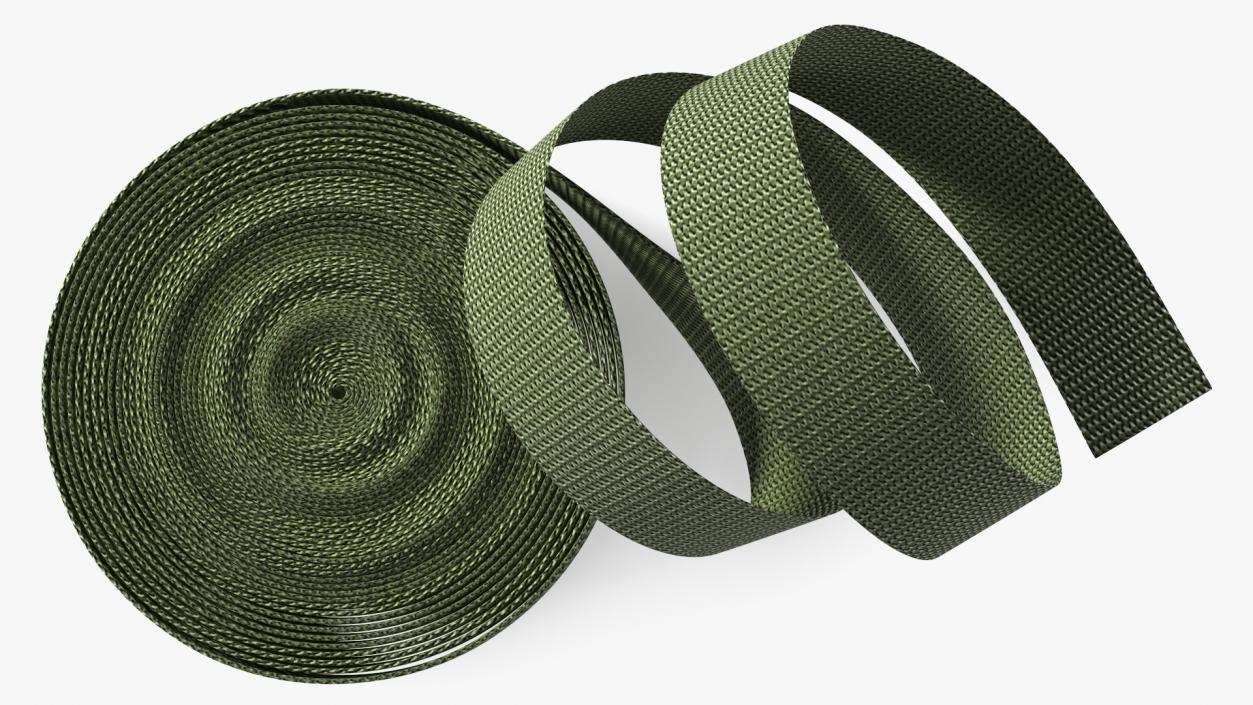 3D model Heavy Duty Webbing Belt Strap Green