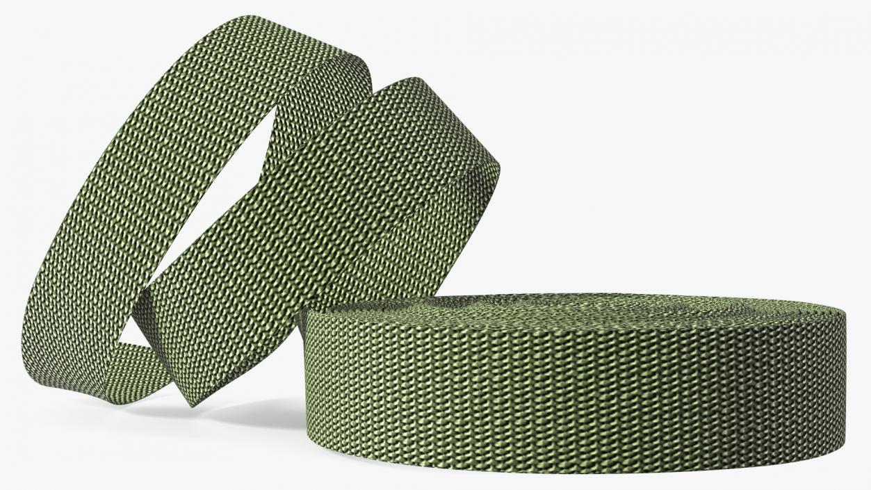 3D model Heavy Duty Webbing Belt Strap Green