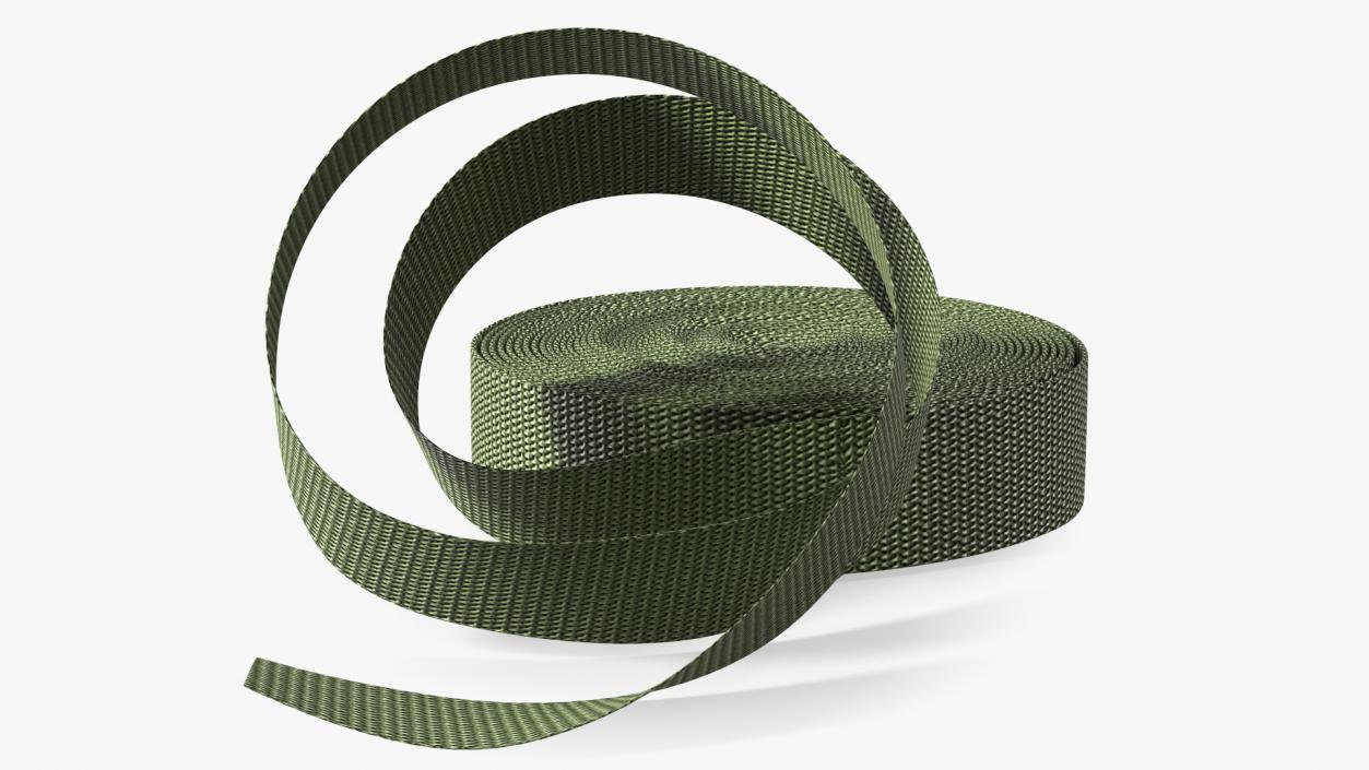 3D model Heavy Duty Webbing Belt Strap Green