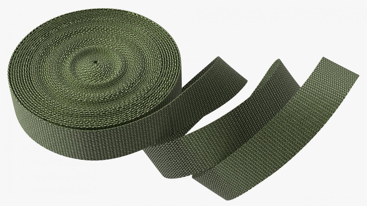 3D model Heavy Duty Webbing Belt Strap Green