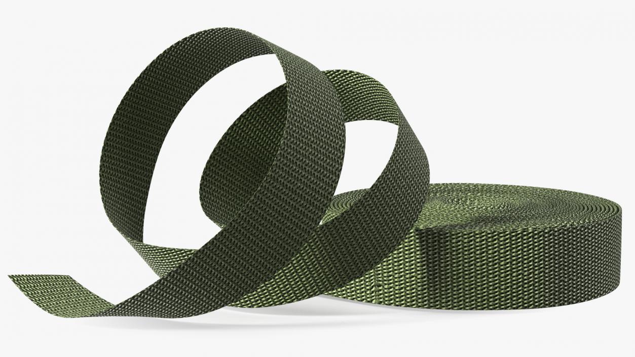 3D model Heavy Duty Webbing Belt Strap Green