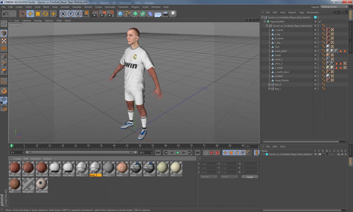 Soccer or Football Player Real Madrid 3D