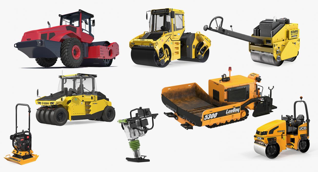 3D Road Compactors Collection 6 model