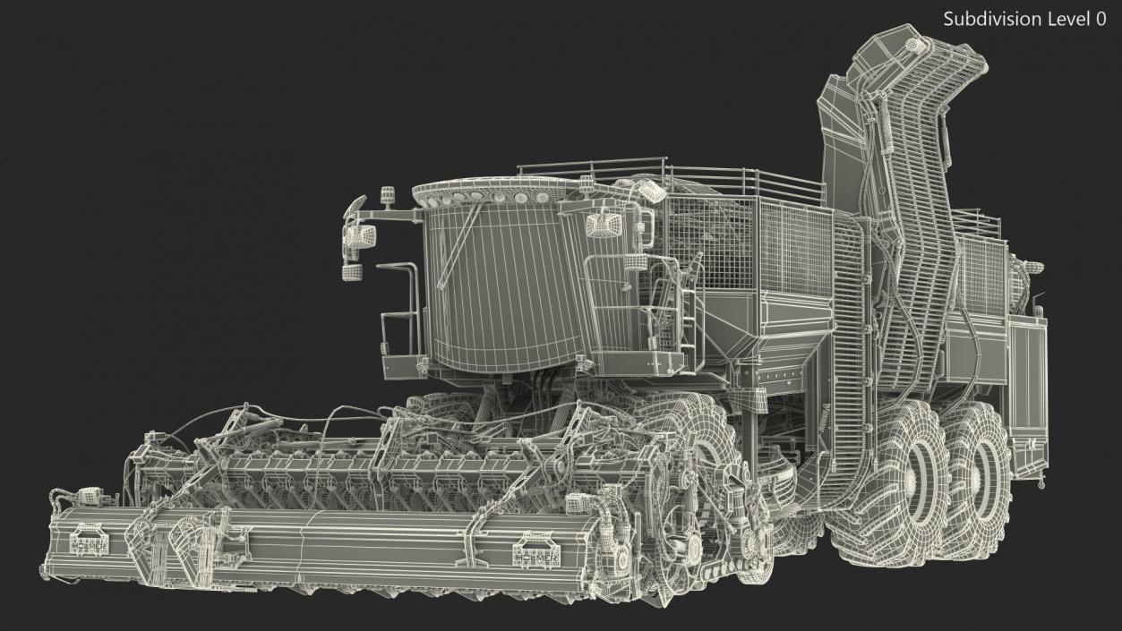 3D model Dirty Beet Harvester HOLMER Terra Dos T4-30 Rigged