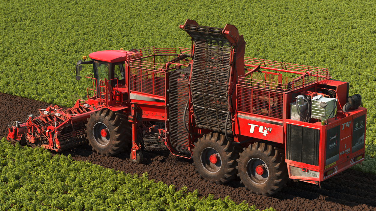 3D HOLMER Terra Dos T4-30 Self-Propelled Beet Harvester Dirty model