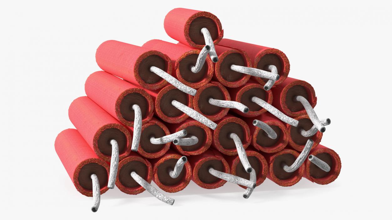 Pile of Red Firecrackers 3D model