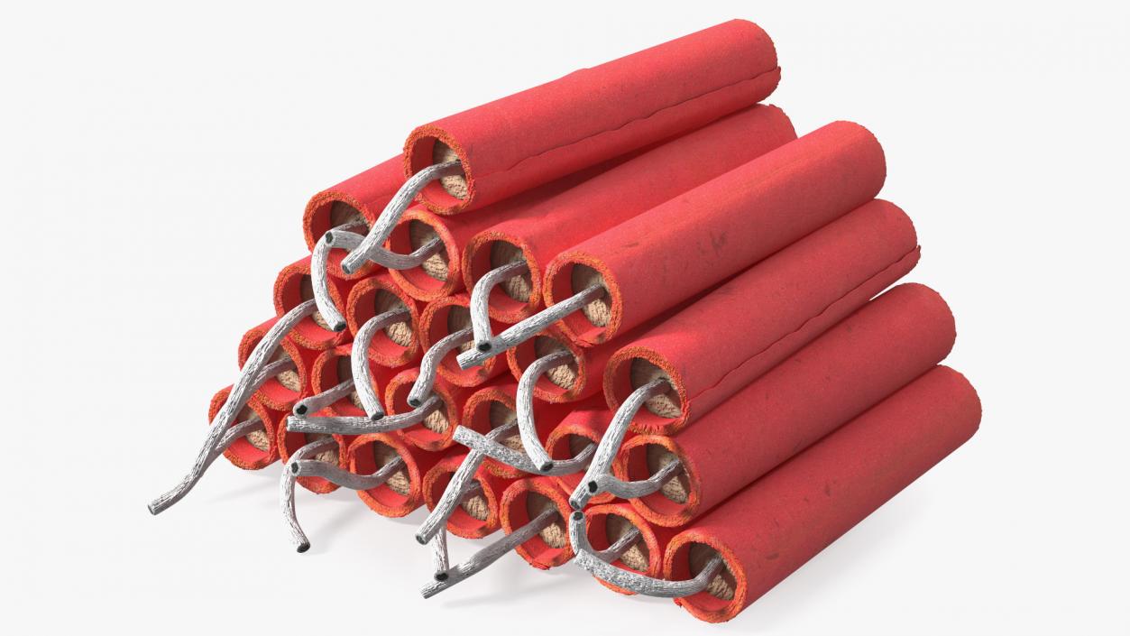 Pile of Red Firecrackers 3D model