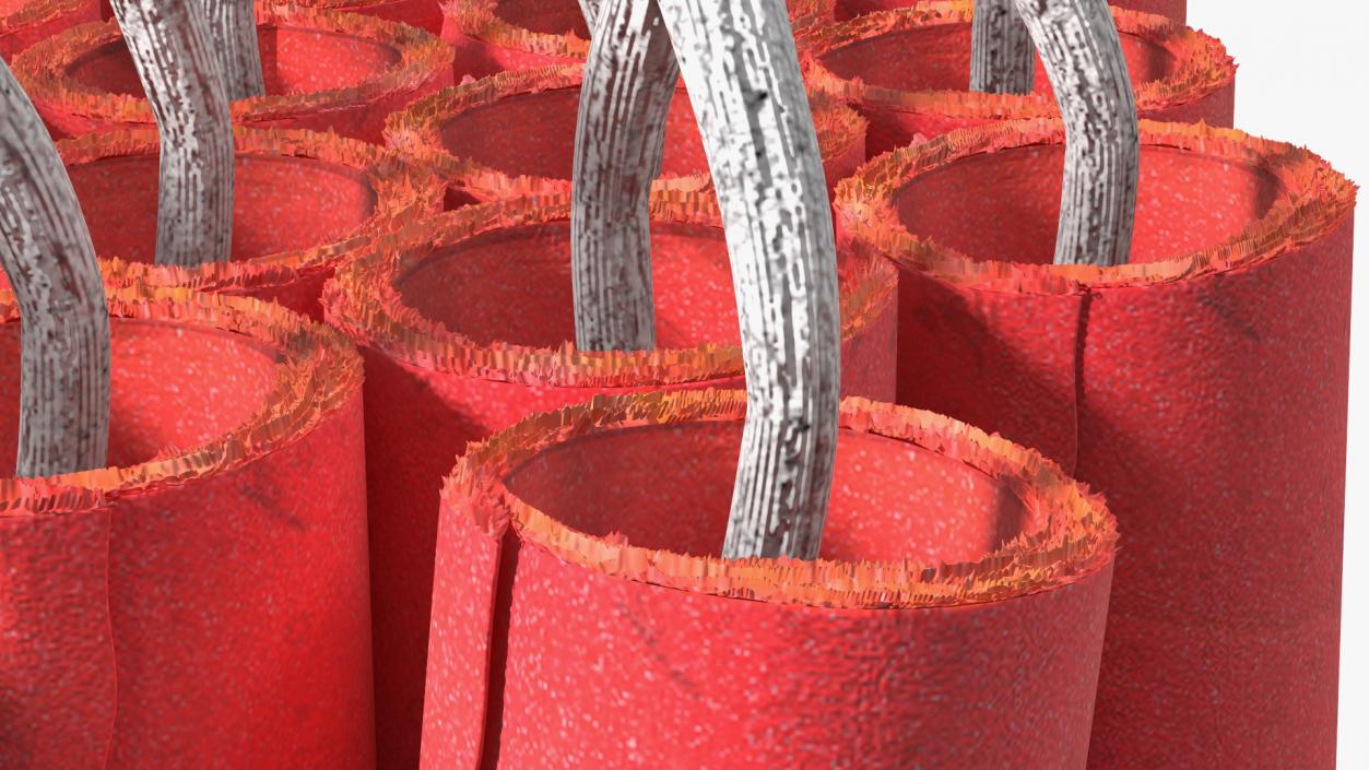 Pile of Red Firecrackers 3D model