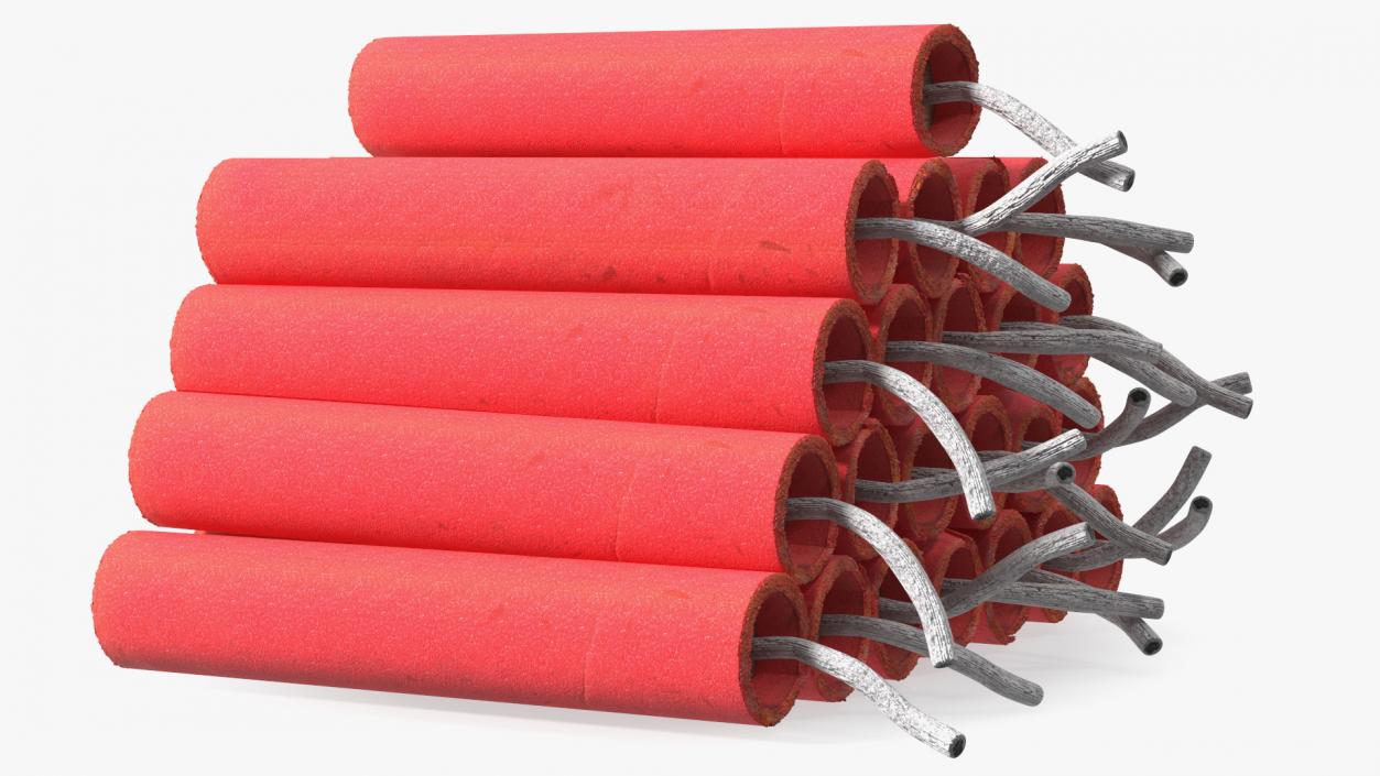 Pile of Red Firecrackers 3D model