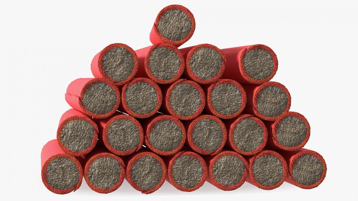 Pile of Red Firecrackers 3D model