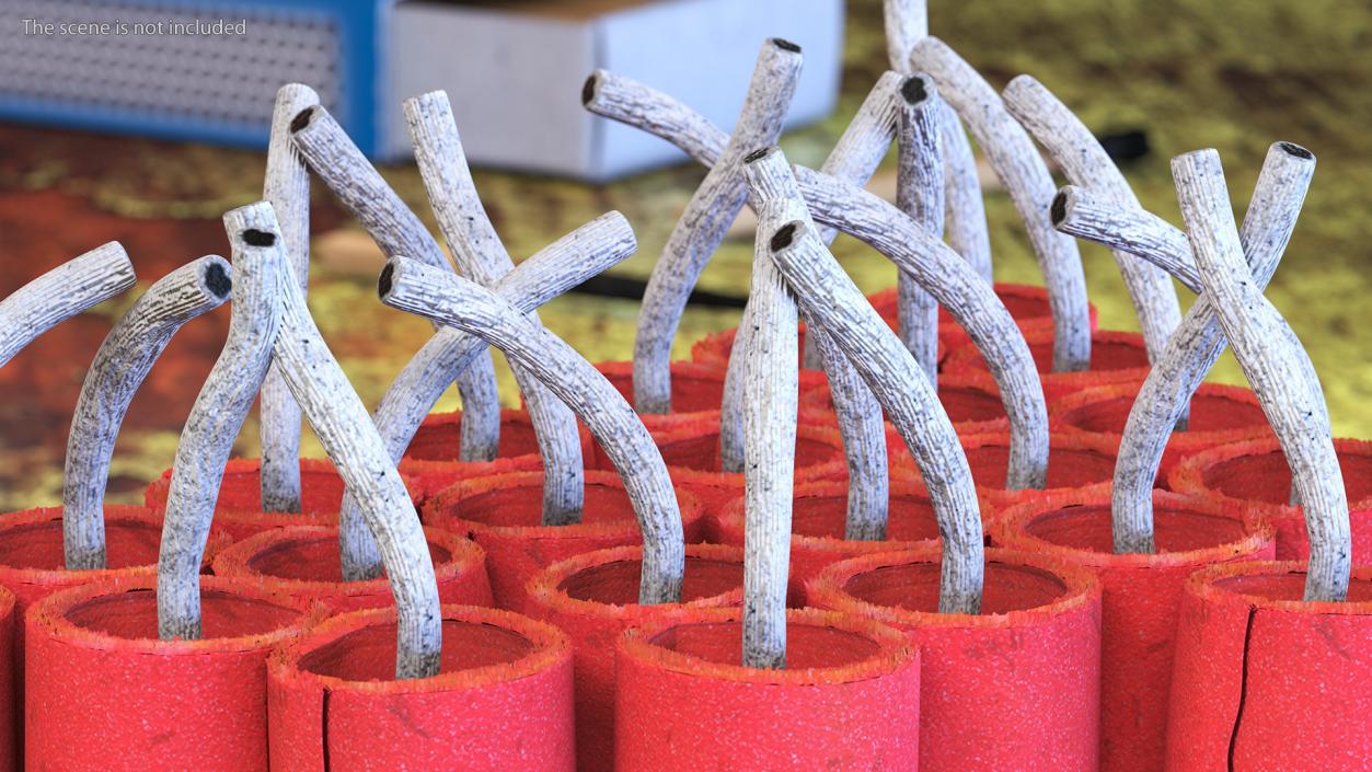 Pile of Red Firecrackers 3D model