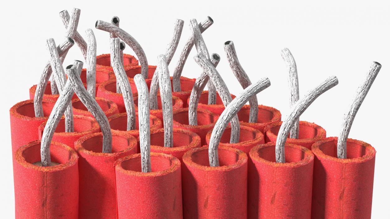 Pile of Red Firecrackers 3D model