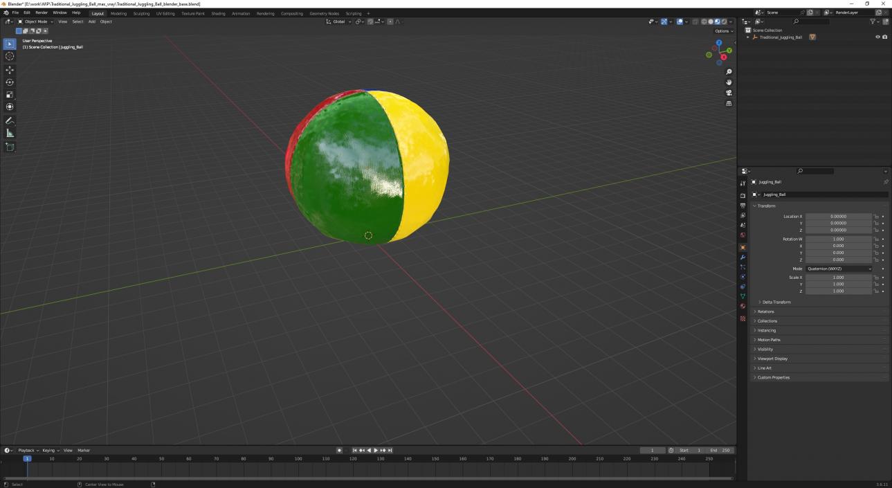 3D model Traditional Juggling Ball