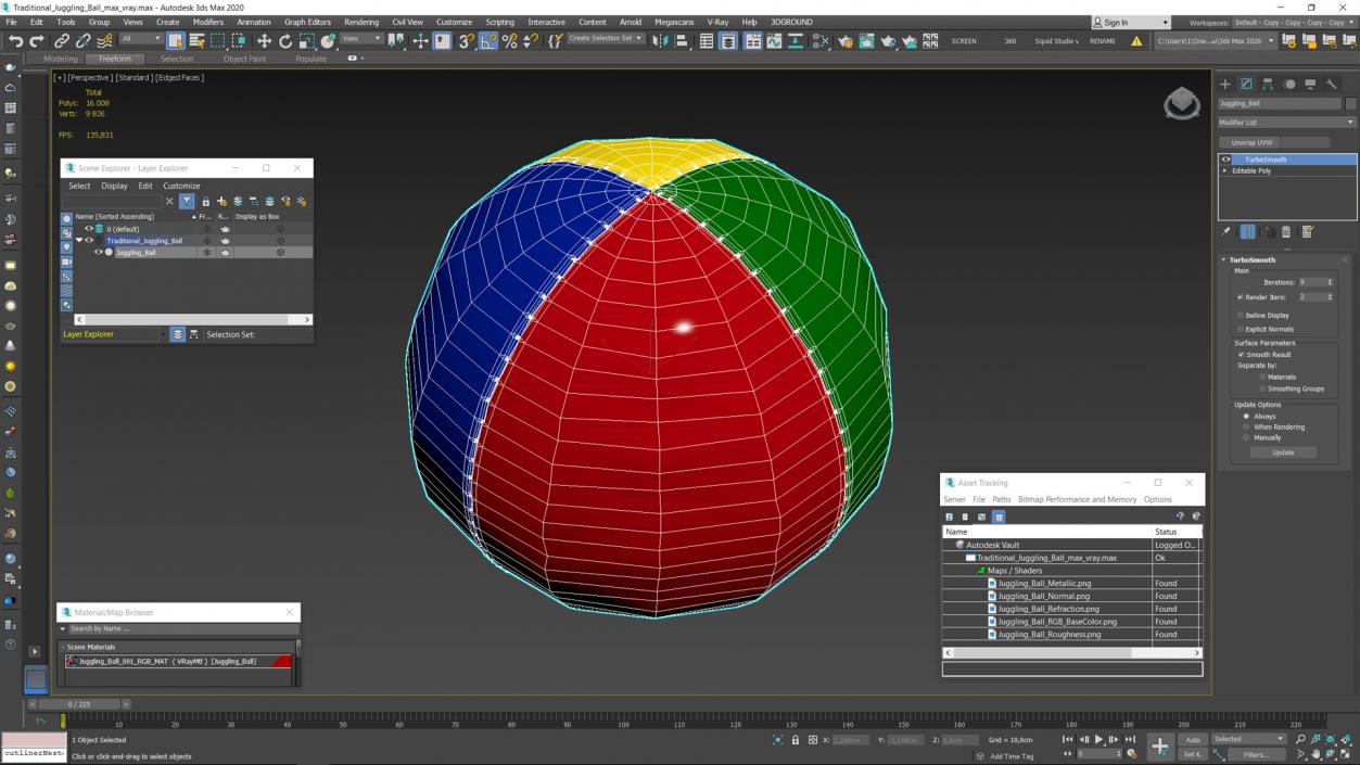 3D model Traditional Juggling Ball