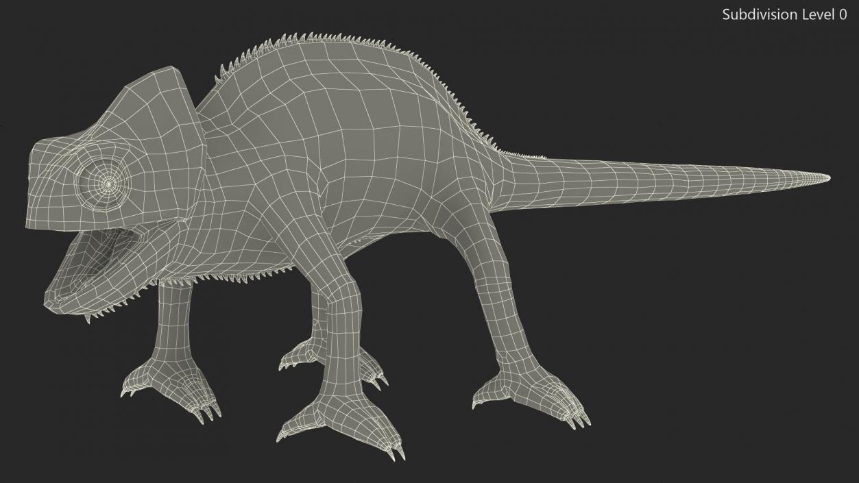 Chameleon Red Rigged for Maya 3D model