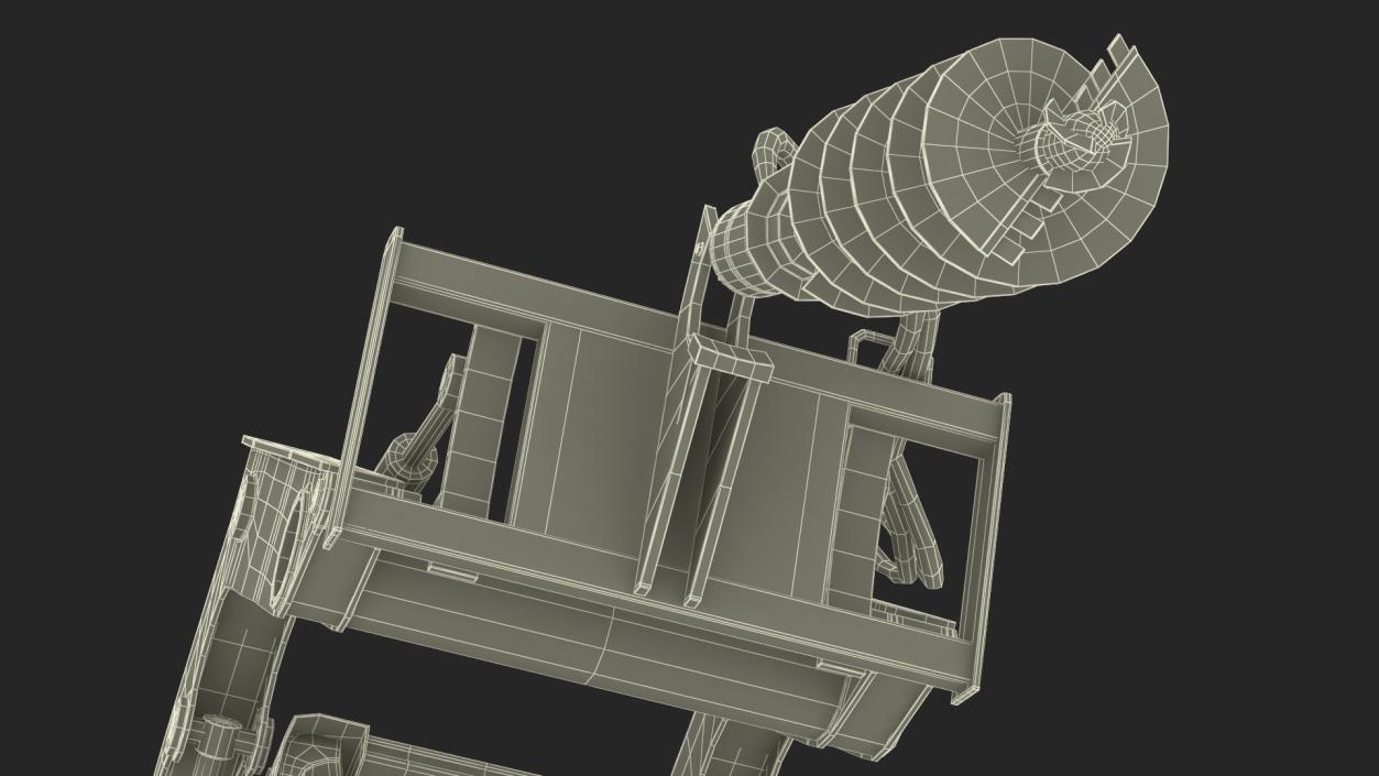 Track Skid Steer with Post Hole Auger Rigged 3D model