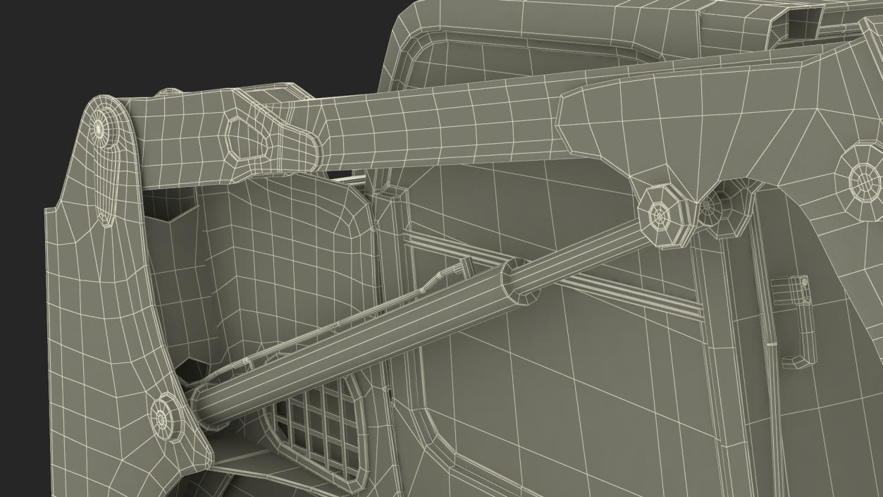 Track Skid Steer with Post Hole Auger Rigged 3D model