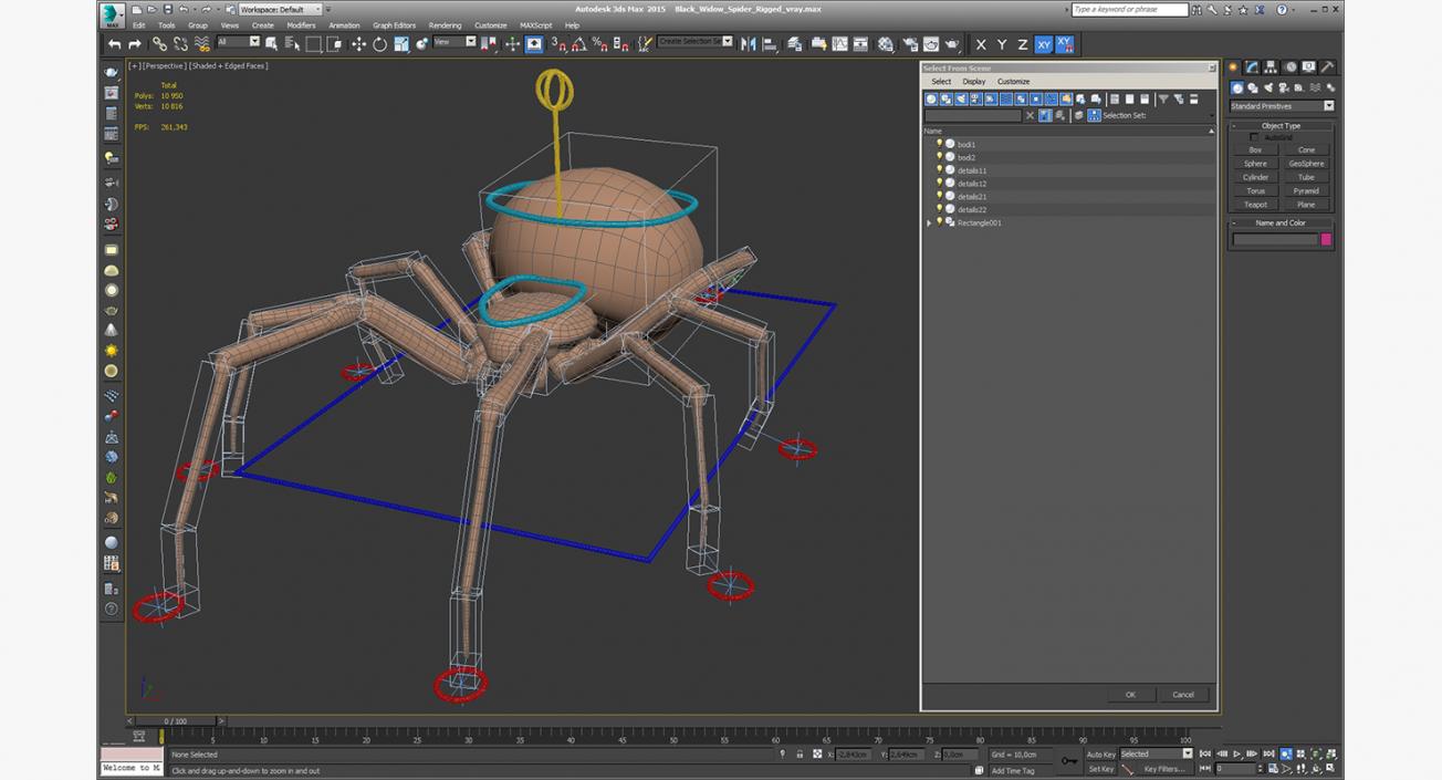 3D model Black Widow Spider Rigged