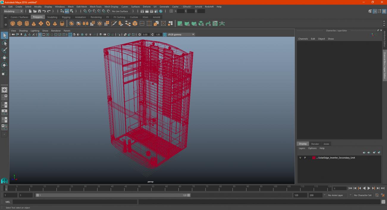 3D SolarEdge Inverter Secondary Unit model